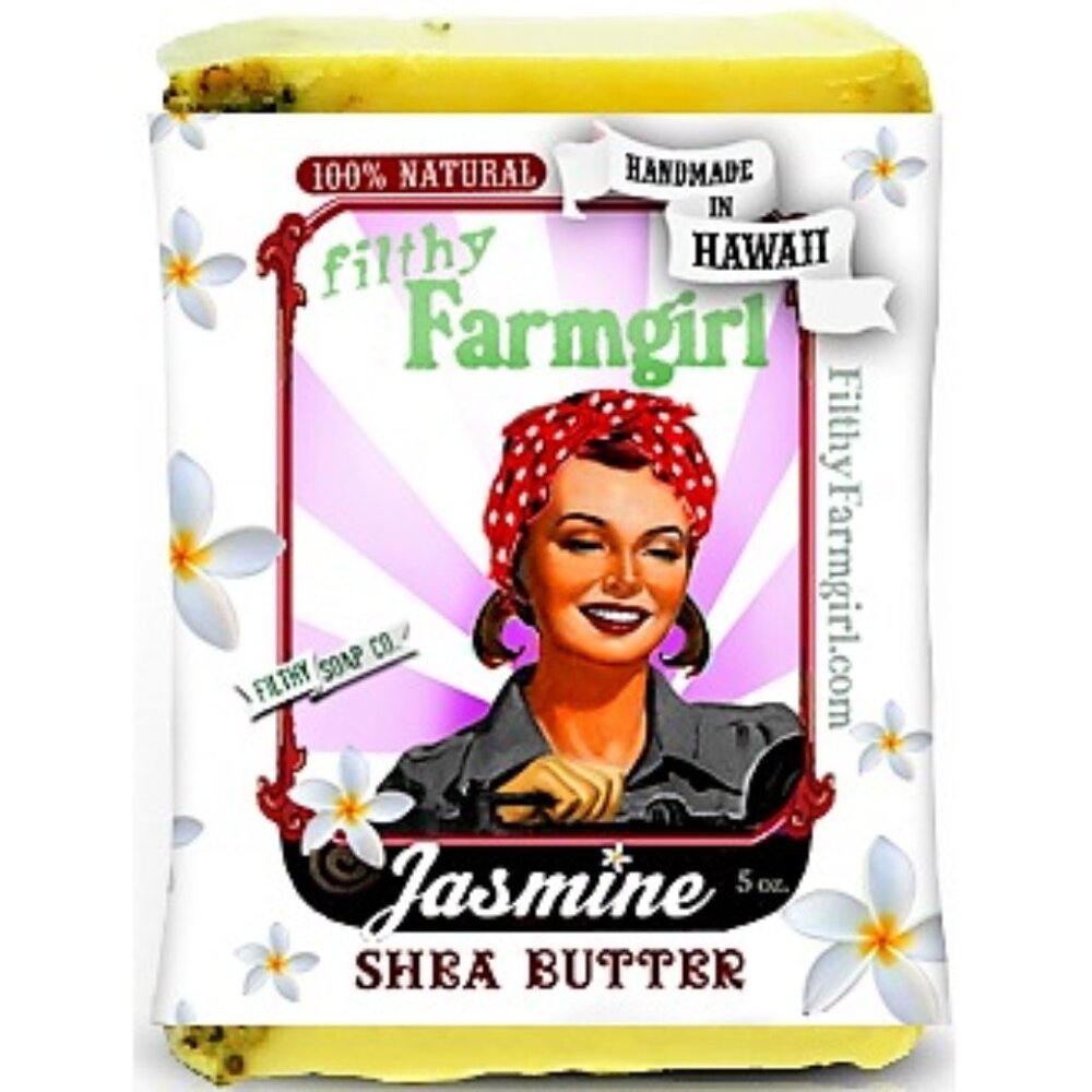 100% Natural Organic Soap. Jasmine Shea Butter. Handmade in Hawaii. 2oz.